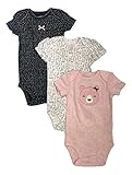 Carter's Child of Mine Baby Girl Bodysuit 3-Pack (Preemie, Bear)