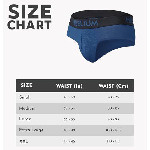Image of HEELIUM Bamboo Underwear Brief for Men | 3X Softer Than Cotton & Odour Free | Stretchy Fabric & Durable Waistband
