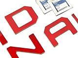 Red Rear Tailgate Letters Compatible with Tun_dra 2022-Up SelfadhesiveABS Plastic Inserts