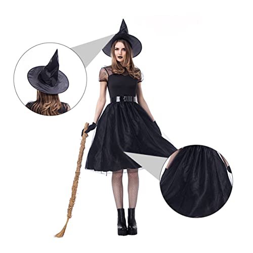 jojofuny 3 Conjuntos 4 Pçs Meninas Negras Escuras Bruxas Negras Para Meninas Fantasma Decoração Gaze