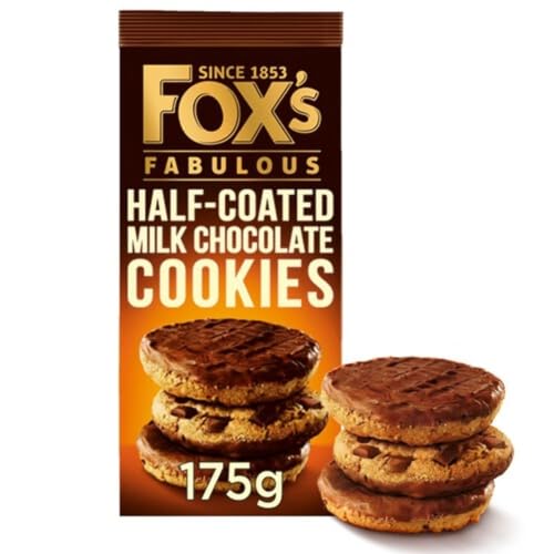 Foxs Fabulous Half Coated Milk Chocolate Cookies 175g