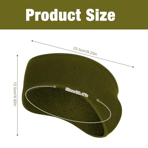 Image of Ear Warmers Headband, KOMAKE 2 Pack Earmuff Headband Fleece Earmuffs Running Headband Winter Ear Covers Moisture Wicking Sweatband Ski Sport Headband For Men & Women (Black+Gray)