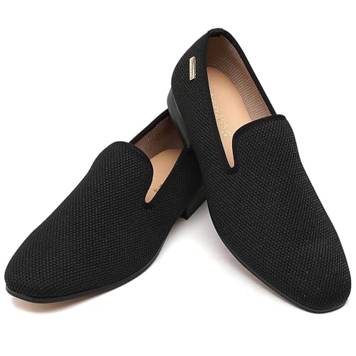 Men's Orange Loafers, Casual Slip-On Shoes, Mesh Upper & Insole, Round Toe, Moderate Cushioning, Spring/Summer