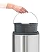 Brabantia Press-Top Kitchen Trash Can | Matt Steel Fingerprint Proof | 8 Gallon / 30L | Home Trash Can with Soft-Touch Stay-Open Lid & Removable Inner Bucket | + Trash Bags