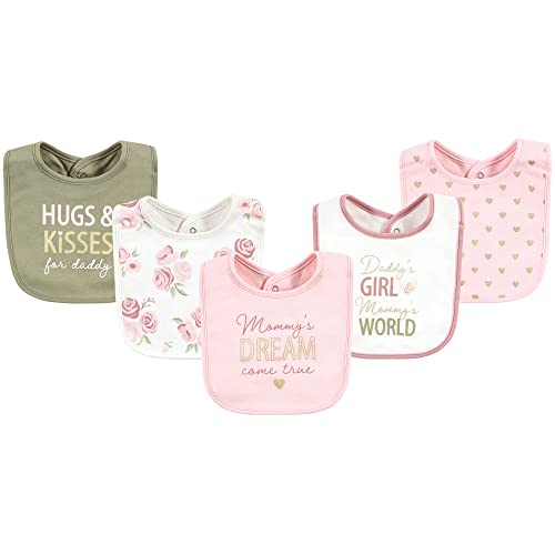 Image of Hudson Baby Unisex Baby Cotton Bibs, Dream Come True, One Size