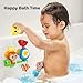 G-WACK Bath Toys for Toddlers Age 1 2 3 Year Old Girl Boy, Preschool New Born Baby Bathtub Water Toys, Durable Interactive Multicolored Infant Toy, Lovely Monkey Caterpillar,2 Strong Suction Cups