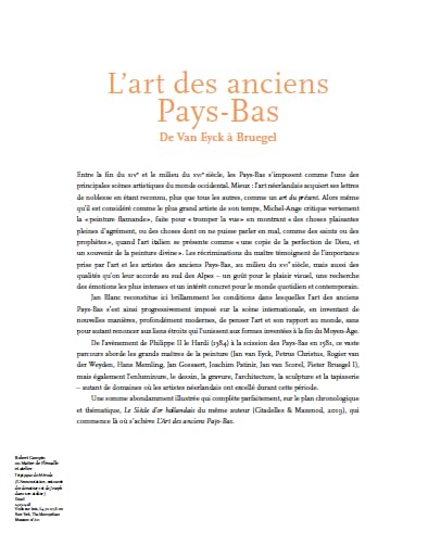 L'Art Des Anciens Pays Bas: De Van Eyck à Bruegel