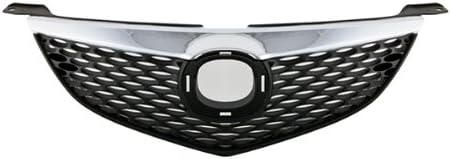 CarPartsDepot Standard Front Chrome Grille Grill Frame Molding Mat Black Insert Sedan 4-D rCompatible With 2004-2006 Mazda 3 400-31208 BN8W50710B33 MA1200172