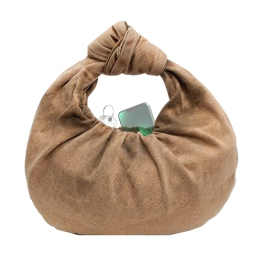 Bolso para mujer, bolso de noche, bola de masa hervida, bolso de mano, para teléfono móvil, cosméticos, vacaciones, fiestas, viajes, playa, viajes de negocios, Khaki, Refer to description