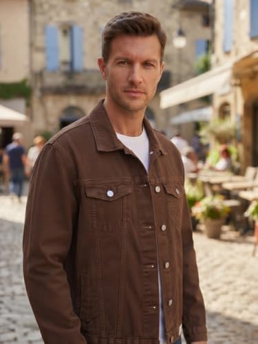 Image of GRECIILOOKS Men'S Denim Jacket | Classic Regular Fit Jeans Jacket For Men | Stylish Branded Jackets For Men - Timeless Casual Wear