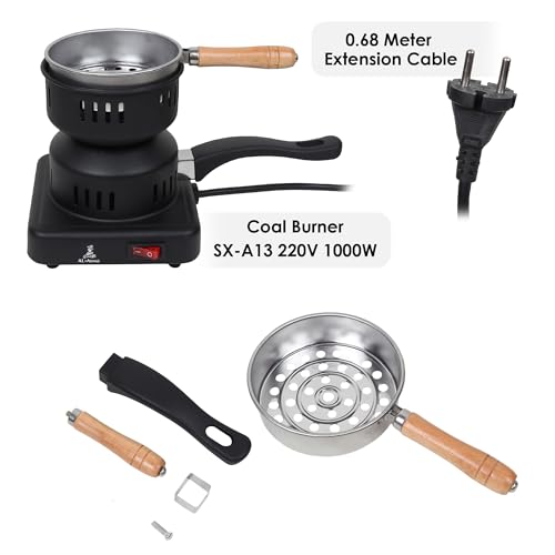 1000w Hot Plate Charcoal Burner Sigdi Electric Stove Insant Coal Burner Coffe Maker, Boiling Water, Making Tea 5 minutes Coal Heater - Black - Image 7