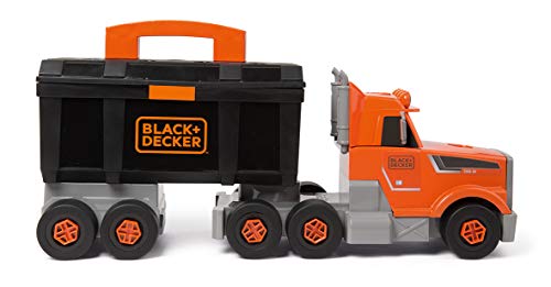 Smoby - Black+Decker - Camion Bricolo 2 en 1 - Jouet Bricolage Enfant - Transportable - 60 Accessoires - 360175