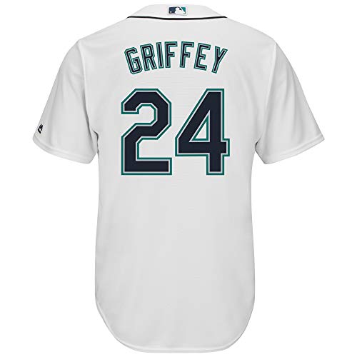 Ken Griffey Jr. Seattle Mariners White Youth Cool Base Home Jersey (Large 14/16)
