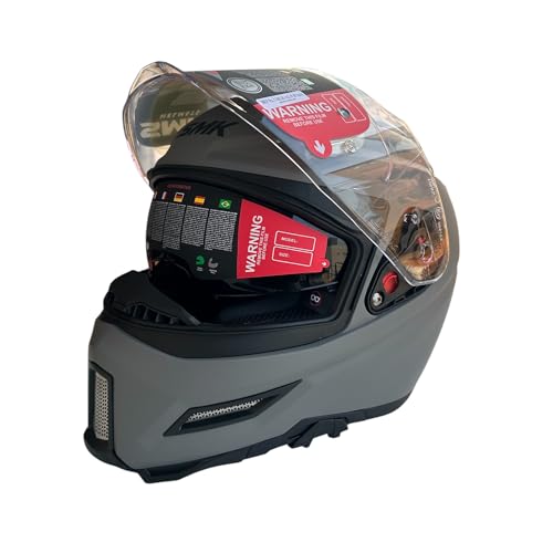 Image of SMK Agnar Full Face Helmet, Dual Visor, Clear Pinlock 70 Ready, ISI , Dot & Ece 22.06 Certified