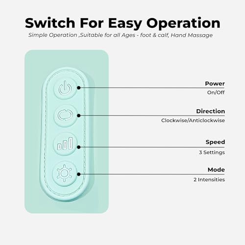 Image of Durafit91 Electric Foot Massager for Pain Relief, Feet Massager with Hand Simulation Massage, Air Compression, Shiatsu, Deep Kneading, Blood Circulation, Relaxation & Stress Relief, Portable Massager