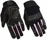 Womens Air Cooled No Sweat Knit Extreme Comfort Riding Glove (Medium, Pink/Black)