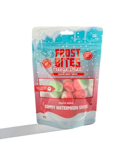 Freeze Dried Gummy Watermelon Slices 40g Frost Bites Crunchy Candy | Explosively Sweet & Crispy | Gluten-Free Treat