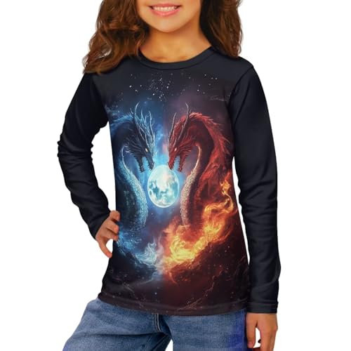 Image of Uourmeti Long Sleeve Tops for Boys Graphic T Shirts Teen Girls Active Pullover Tees