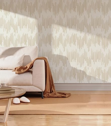 myforHD Selbstklebend Tapete Möbelaufkleber Moderner Verdickt Wandpapier 44cmX300cm Streifen Tapete wasserdichte Selbstklebende Vinyl Film Schublade und Regal Liner Stick Papier