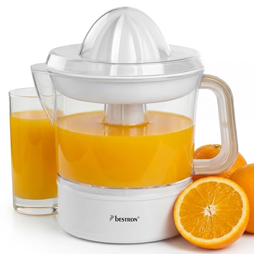 Bestron Presse-oranges et agrumes électrique, Inclut 2 cônes de pressage et un couvercle pour...