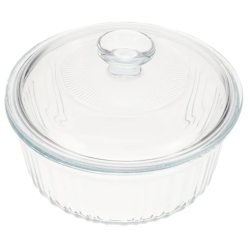 Casseruola Rotonda 1, 6 in Vetro Borosilicato con Coperchio