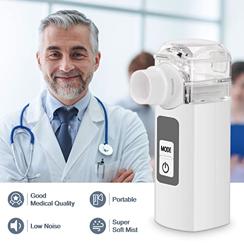 Handheld Nebulizer Machine For Adults，Portable Steam Inhalers Mesh Nebulizer,Personal Ultrasonic Nebulizers Of Cool Mist For Kids With 1 Set Accessories #TOP1