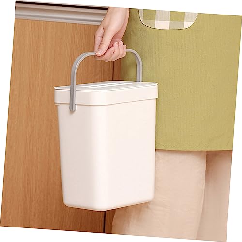 Caneca de basura colgante rectangular para cocina blanca miniatura 4