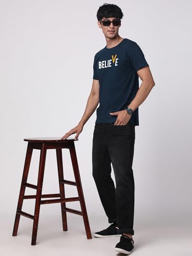 Image of ADRO Men Cotton Regular Printed Tshirt