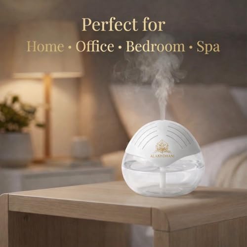 Image of Aroma Diffuser & Air Humidifier | 500 ml Water Tank | Cool Mist Humidifier for Home, Spa, Meditation, Office | White