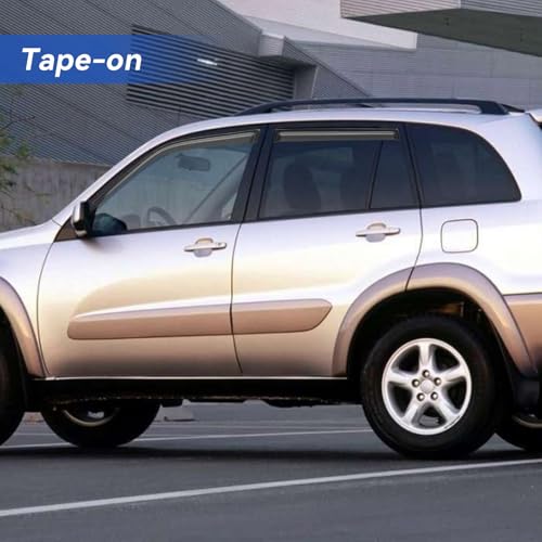 Image of Window Visors Rain Guards for 1996 1997 1998 1999 2000 Toyota RAV4, Out-Channel Window Vent Wind Deflectors Visors Shades for 96 97 98 99 00 Toyota Rav4