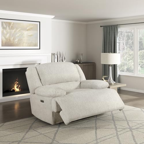 Sillón Power Recliner Microfibra Texturizada Beige miniatura 1