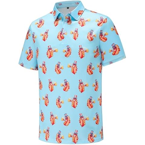 Oaxscug Men's Moisture Wicking Golf Polo Cover