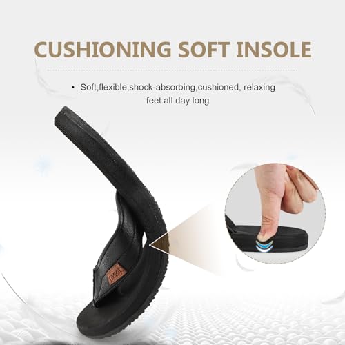 riemot Men's Flip Flops Lightweight Soft Comfortable Quick-Dry Thong Sandals with Arch Support Indoor and Outdoor Non-Slip Slip on Slippers for Beach4