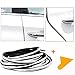 Produktbild Mioke Kantenschutz Autotür 10M(32Ft) Autotürdichtung Türdichtung Kantenschutz Selbstklebend Gummidichtung - Glass Silver/Carbon Black (Mode Silber)