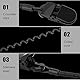 VGEBY 3Pcs Retainer, Hutband Schnurhalter Keeper mit Clips, Spiralkabel für Angeln Bootfahren Segeln Klettern