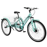 【Assembly Needed】 Mountain Tricycles are equipped with user manual, assembly tool. If any question, please contatct us freely by click "Mophoto Direct" under the cart. 【Big Basket】 Mountain Tricycle with a big basket is surely to meet your need and c...