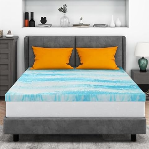 IULULU 3 Inch Gel Memory Foam Topper Cover