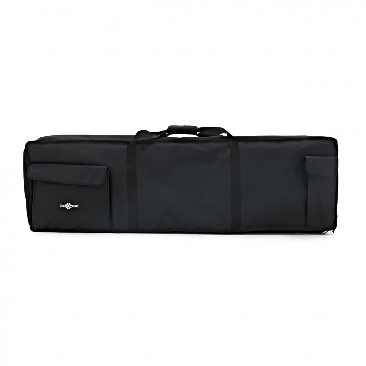 Gear4Music 76-Tasten-Tastaturtasche mit Polsterung und Riemen | Passt für die meisten 76-Tasten-Keyboards, 15mm hochdichte Polsterung, abnehmbare Rucksackgurte, zwei Klettfächer