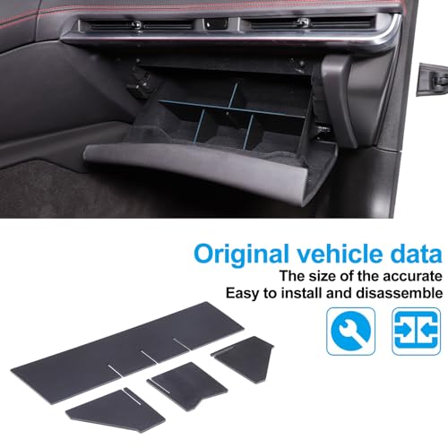 Organizador de guantera ABS negro miniatura 5