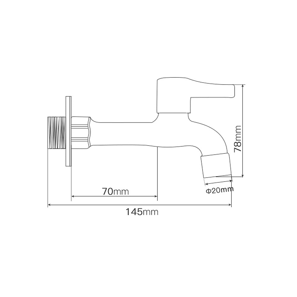 QHQQXN Rubinetto per Piscina Moderno, Maniglia monocomando per Lavanderia, Montaggio a Parete, Rubinetto per Lavatrice, Rubinetto Singolo per Acqua Fredda con interfaccia G1/2, Rubinetto per Tubo da