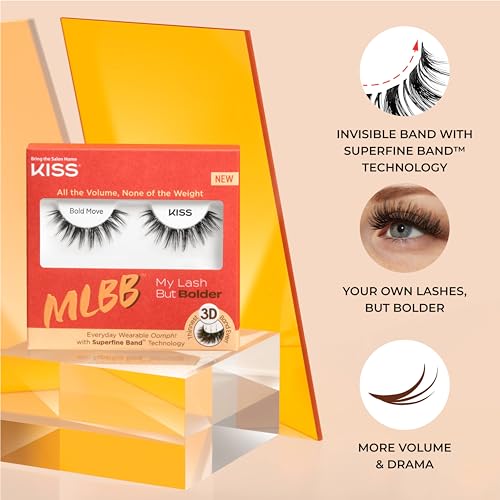 Image of KISS My Lash But Bolder, False Eyelashes, 'Bold Move', 12mm, Includes 1 Pair, Easy to Apply, Reusable Lash Clusters
