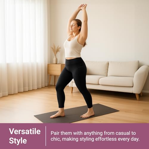 image for SATINA High Waisted Leggings for Women - Capri, Full Length Yoga Pants