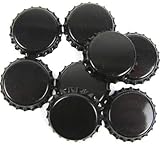 Dekohelden24 1000 Kronkorken, Kronkorken, Metall - Kronkorken, Kronkorken zum selber abfüllen, Kronkorken für Standardflaschen, lebensmittelecht, in schwarz.