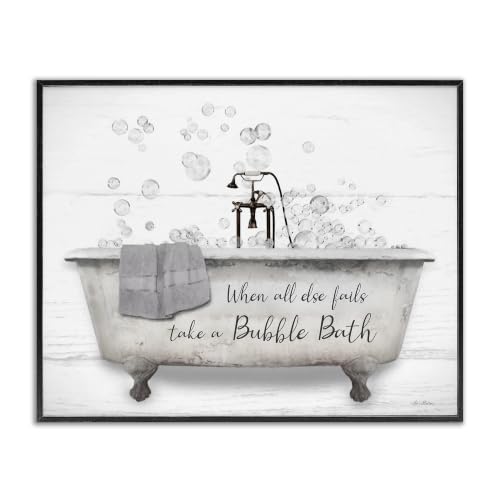 'When All Fails Bubble Bath Phrase'| Framed Giclee Art