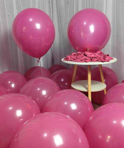 Image of 90 Pack Hot Pink Balloons 18 inch Hot Pink Latex Party big Balloon Bulk for Various Party Events Decorations