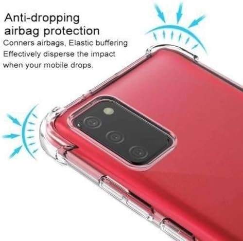 Image of BOXXO Flexible Back Cover for Samsung Galaxy M02s | Back Cover Transparent Clear Shockproof Case Four Corner Protection | Slim Protective Mobile Phone Cover for Samsung Galaxy M02s