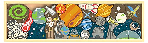 BeginAgain - Space A To Z Puzzle & Playset, Make Learning Fun & Help Spark Your Child's Imagination, Educational Alphabet Puzzle (For Kids 3 & Up)