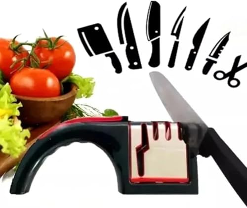 Amolador Afiador de Facas e Tesoura Multifuncional 4 Em 1 Profissional Prático Resistente Versátil