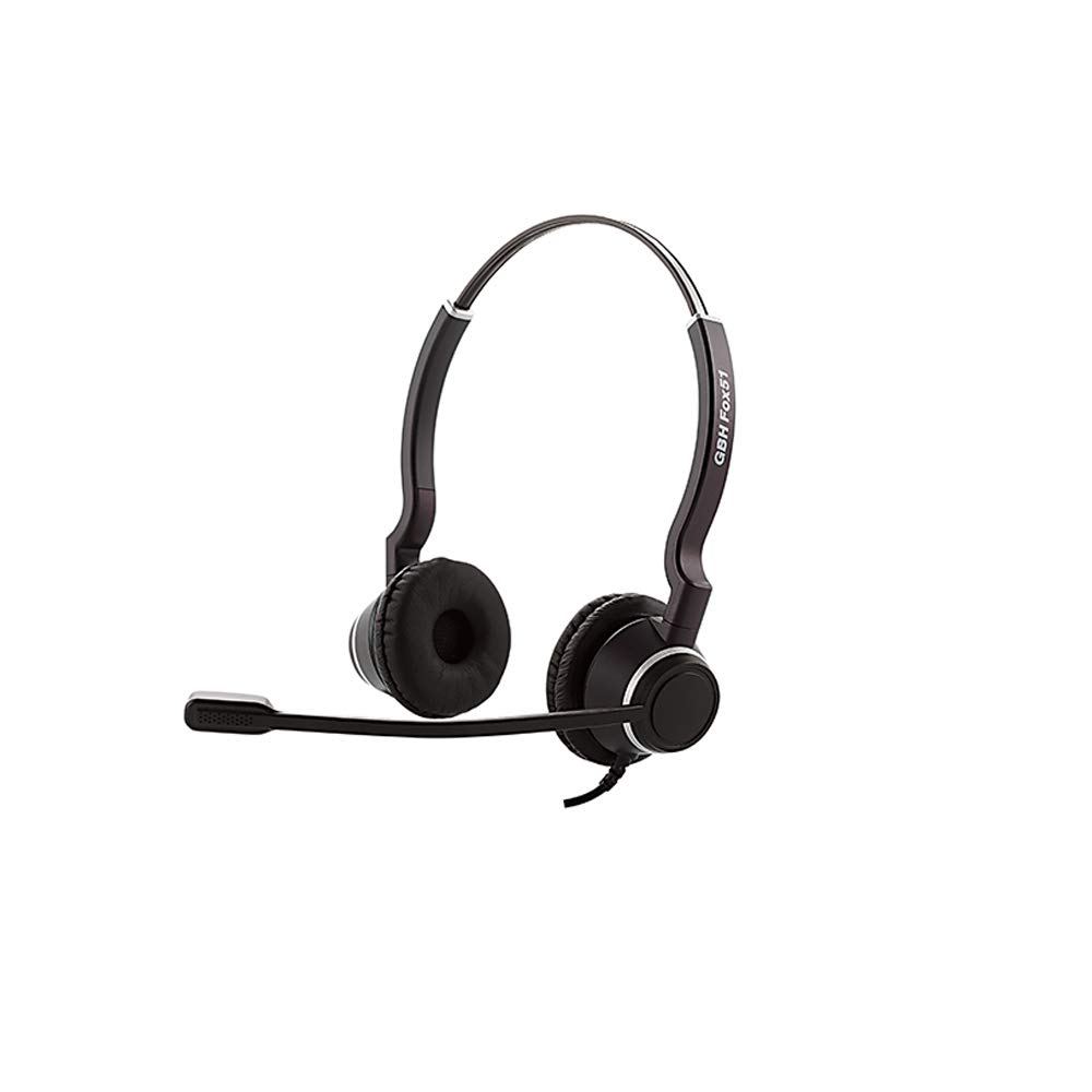 GBH FOX51 Binaural Noise Cancellation Headset Wired Headset with Mic (Black & Grey) USB Connector-picture-32