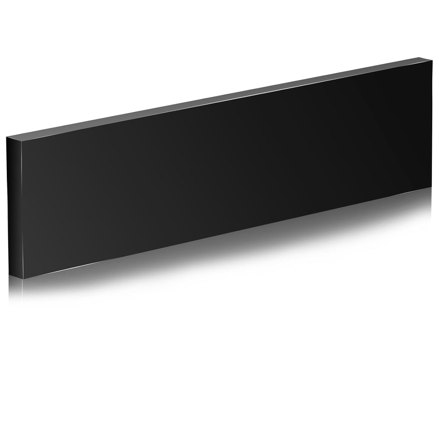 Bloque de plástico HDPE negro 12x3x0.5in para bricolaje e industria